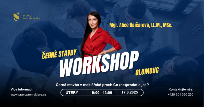 Černá stavba v makléřské praxi: Co (ne)prodat a jak? Olomouc
