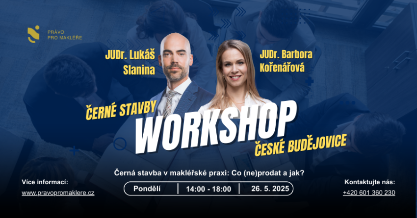 Černá stavba v makléřské praxi: Co (ne)prodat a jak? České Budějovice